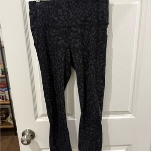 lululemon athletica align high rise leopard camo deep coal leggings